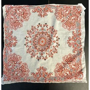 1950s Vintage Beige Rare Fast Color Bandana RN 13960